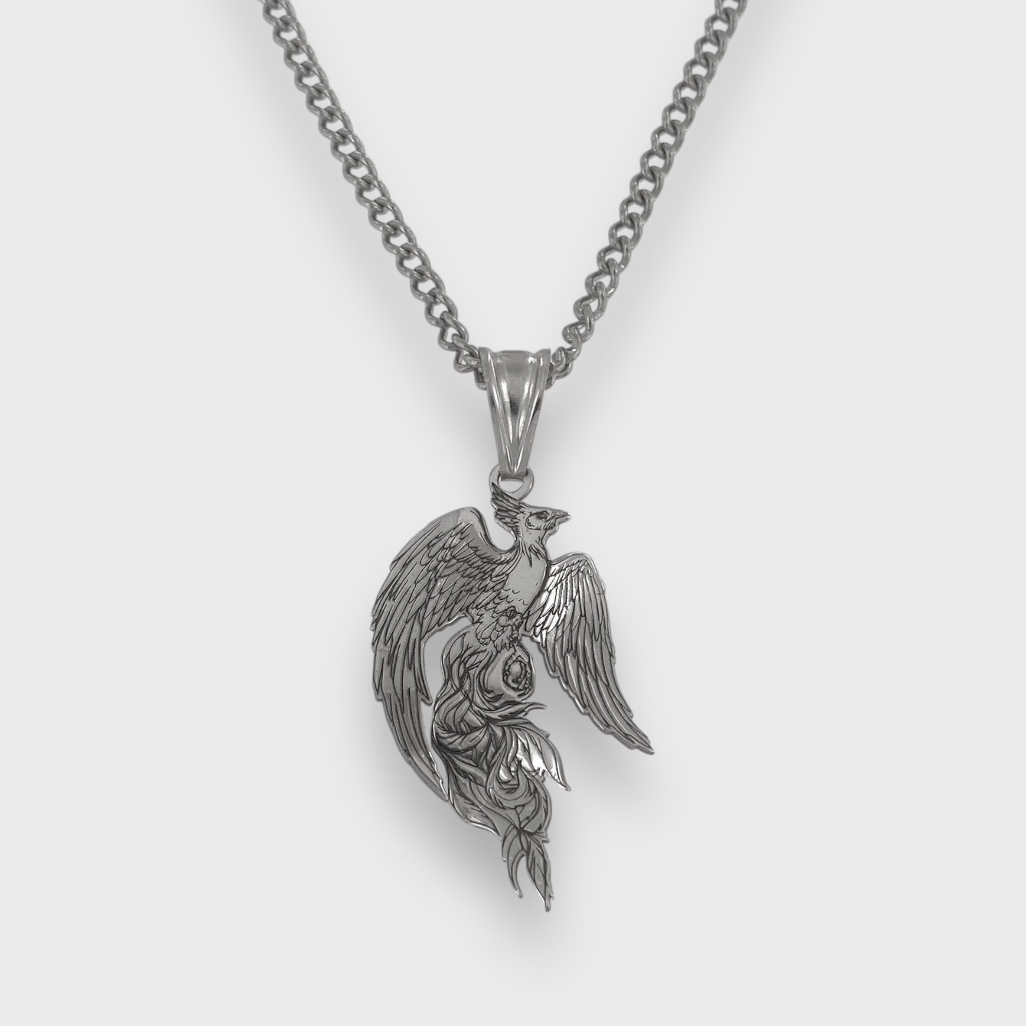 URONE Collana fenice in argento Sterling con ciondolo a forma di fenice blu ascendente, regalo per donne URONE Collana fenice in argento Sterling con ciondolo a forma di fenice blu ascendente, regalo per donne