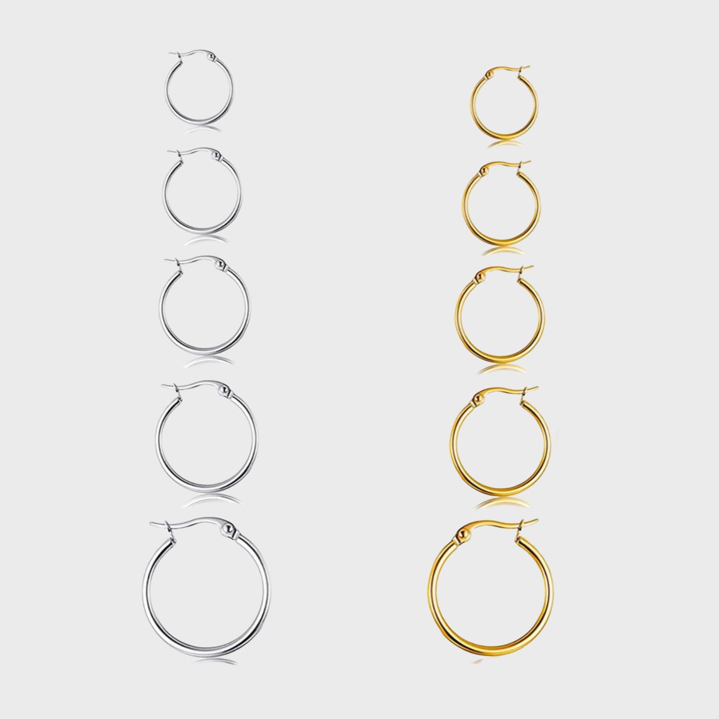 Orecchini cerchio argento liscio 20 mm