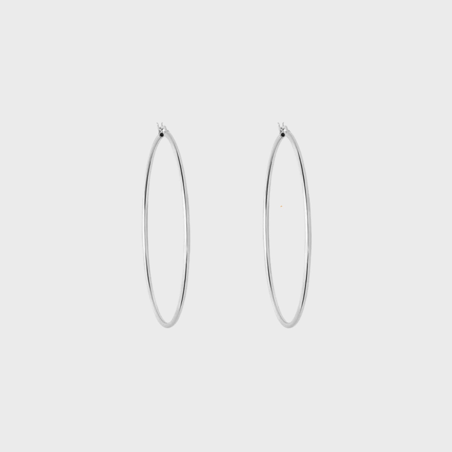 Orecchini cerchio argento liscio 45 mm